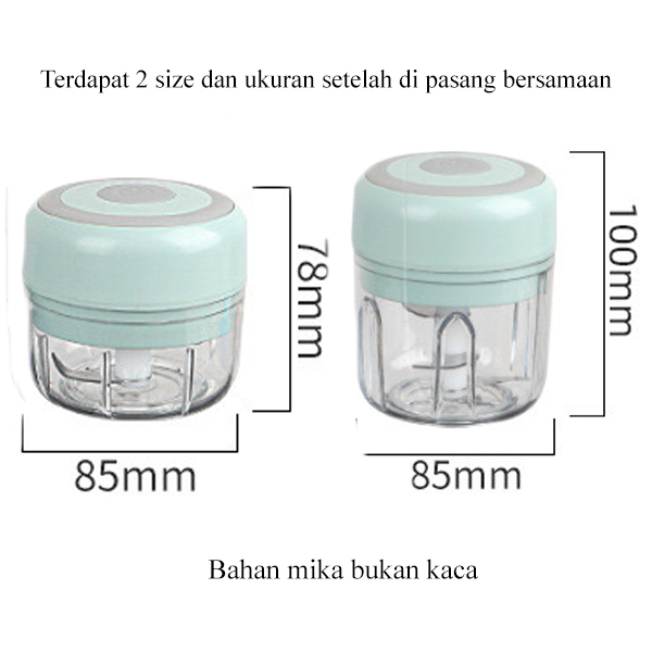 [1KG 3PCS] Babyland USB Mini Chopper USB Mini Food Processor Usb Blender mini Serbaguna Blender Bumbu Portable