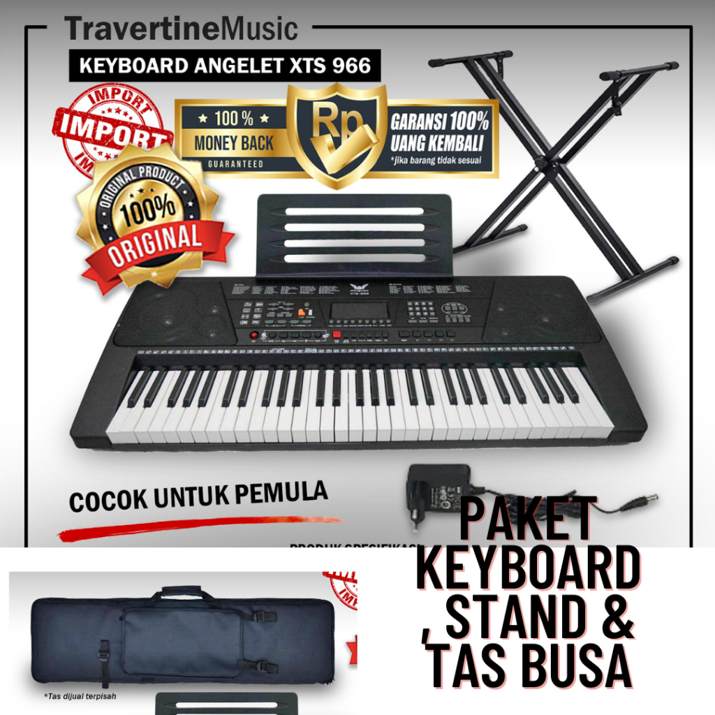 Piano Keyboard Untuk Anak dan Dewasa Angelet XTS966 Xts 966 Original - Keyboard
