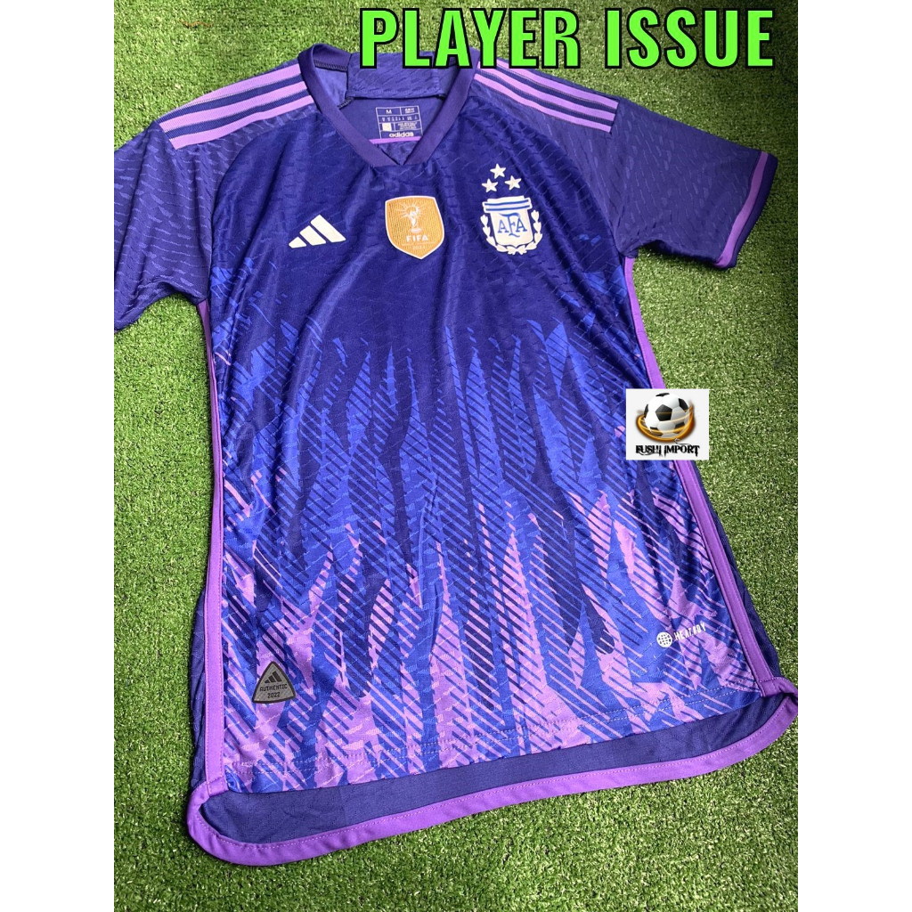 Player Issue | Jersey Baju Bola Argentina Away World Cup Piala Dunia 2022 Heat Rdy