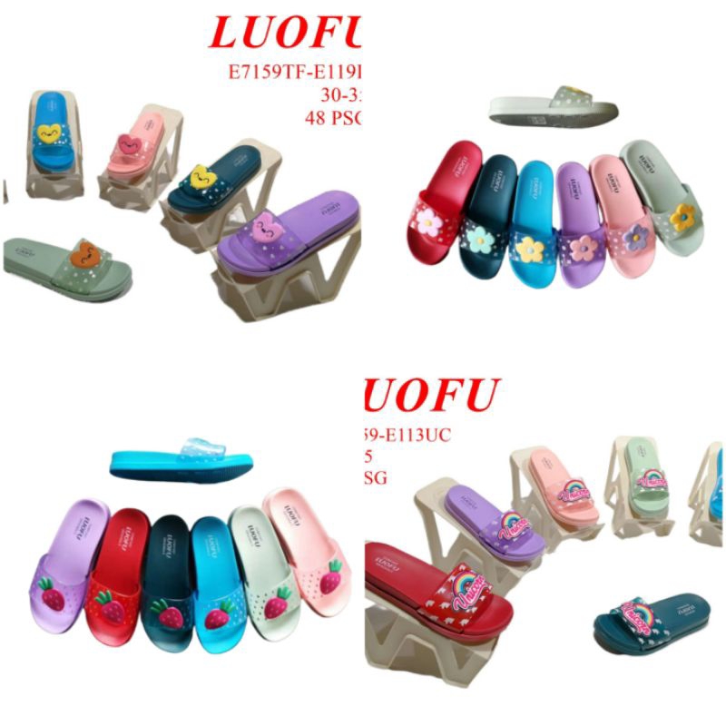 SANDAL LUOFU ANAK PEREMPUAN SANDAL JELLY SANDAL SELOP ANAK
