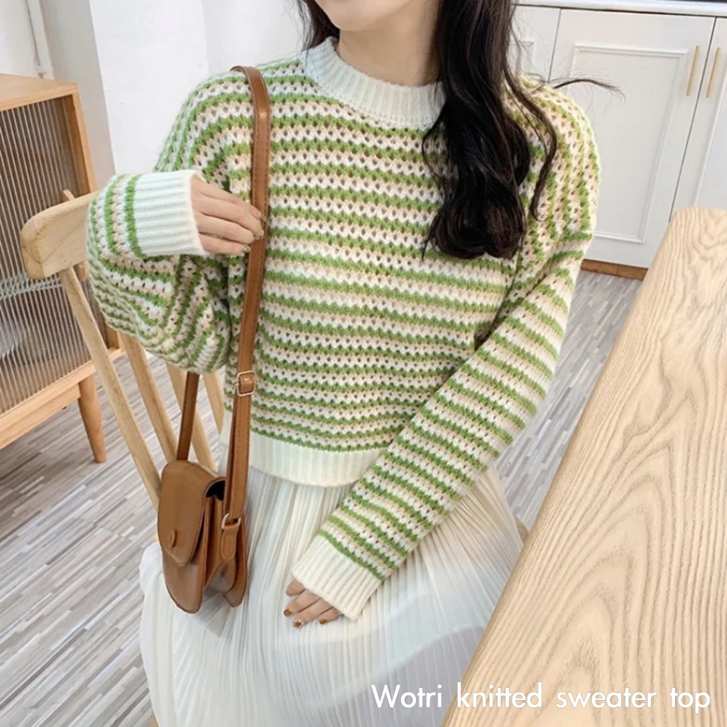 Wotri knitted sweater top - Thejanclothes