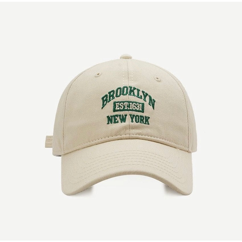 New York Yankees Topi Baseball NY Cap Casual Sport Pria Wanita-Ny Broklyn krem