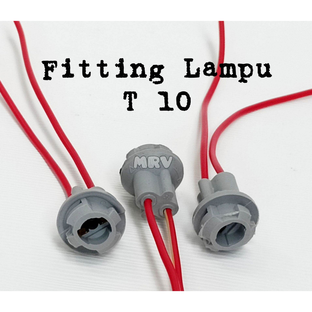 Soket T10 sein Fiting Lampu Sein Senja T10 T15 Socket LED Sen Tancap Mobil Motor 2 kabel vario beat 
