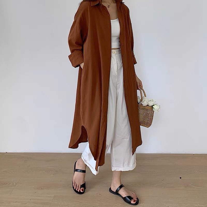 JC- LongHem Tunik Anggie / Long Tunik Premium / Tunik Crincle Premium Murah / Kemeja Wanita Panjang Korean Style