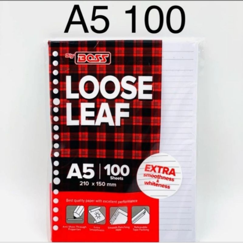 

LOOSE LEAF/ISI BINDER GARIS UKURAN A5 ISI 100 LEMBAR
