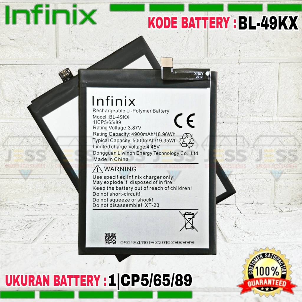 Baterai Battery Original INFINIX NOTE 11 NFC , X663 , X663B / INFINIX  NOTE 12 , X670 , INFINIX  NOTE 12 2023 , X676 , X676C Kode Batre BL49KX BL-49KX