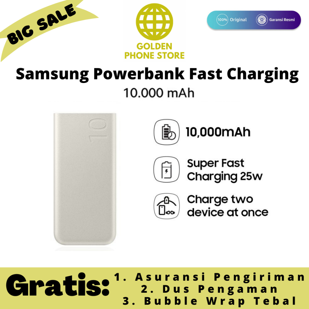 Samsung 10.000 mAh Powerbank Battery Pack Fast Charging - Garansi Resmi SEIN