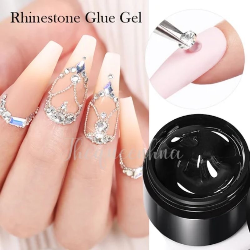 BORN PRETTY Super Sticky Rhinestones Glue Non Wipe Lem Super Rekat Nail Art Lem Dekorasi Lem Manik Kutek Gel