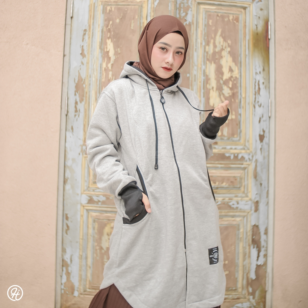 ⭐️BEST SELLER⭐️ JAKET WANITA MUSLIMAH HIJACKET ELEKTRA ORIGINAL HIJABER SYARI HIJAKET PANJANG