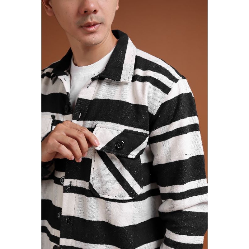 Mubeng Jacket Shelby Black Stripe