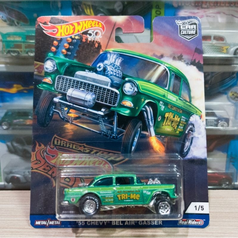 Hot Wheels 55 Chevy Bel Air Gasser - Drag Strip Demons - Premium