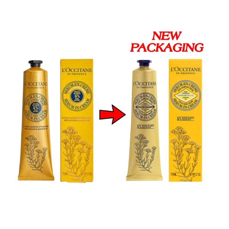 [ New Packaging ] Loccitane Shea Butter Immortelle Youth Hand Cream 75ml / Handcream