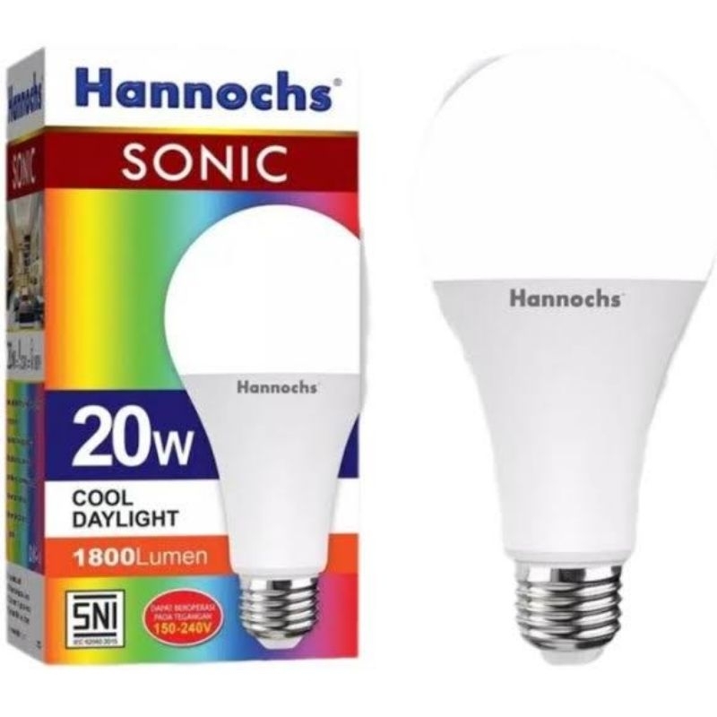 LAMPU LED bulb Sonic 20 watt bohlam hannoch SNI murah bagus