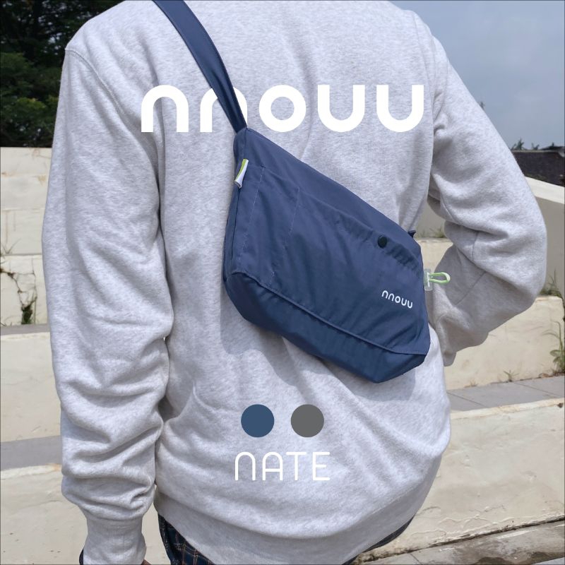 Nnouu NATE | Sling Bag | Foldable Water-Repellent | Tas Selempang Pria Wanita