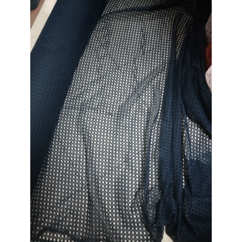 KAIN TILLE JALA BORDIR NAVY