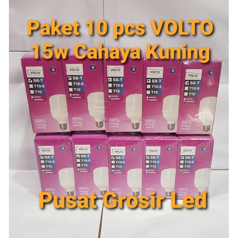 Paket Hemat 10 pcs Lampu Led Murah 15w 15 Watt Kapsul Cahaya Super Terang