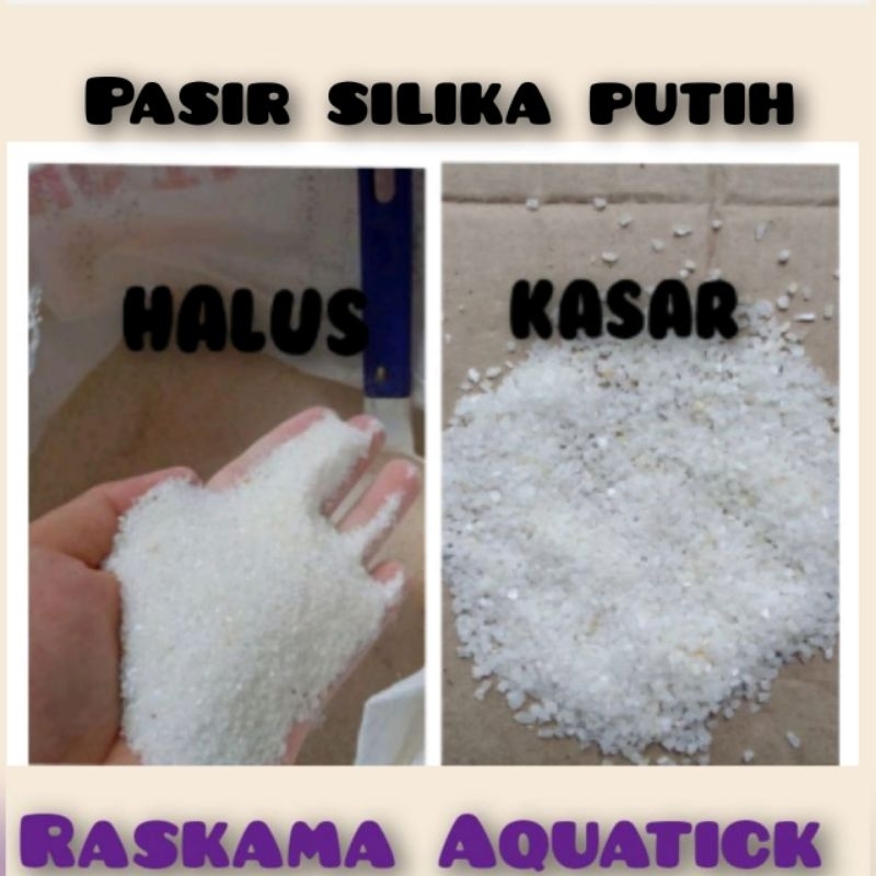 Pasir silika halus 1kg/Pasir silika kasar/Pasir silika/Pasir  putih