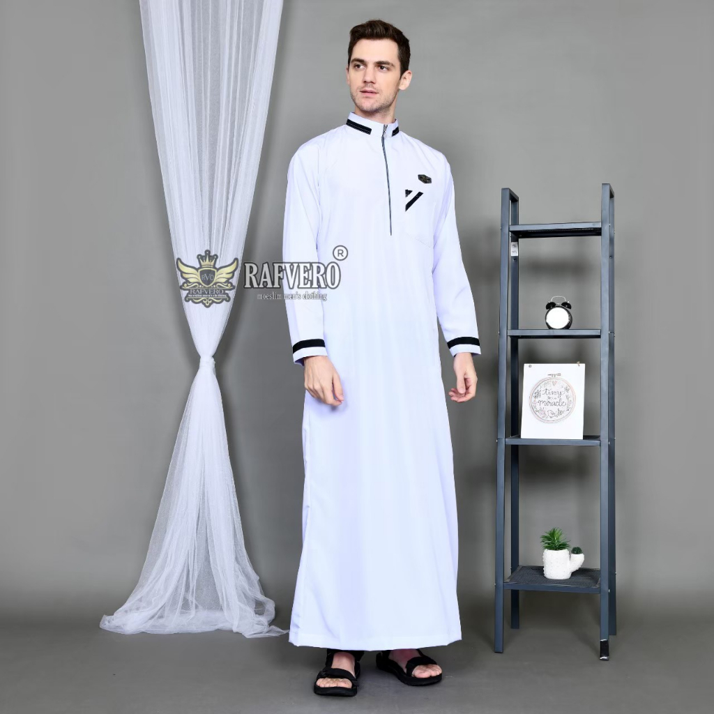 Jubah gamis LIST simple - baju muslim cowok - koko pria dewasa