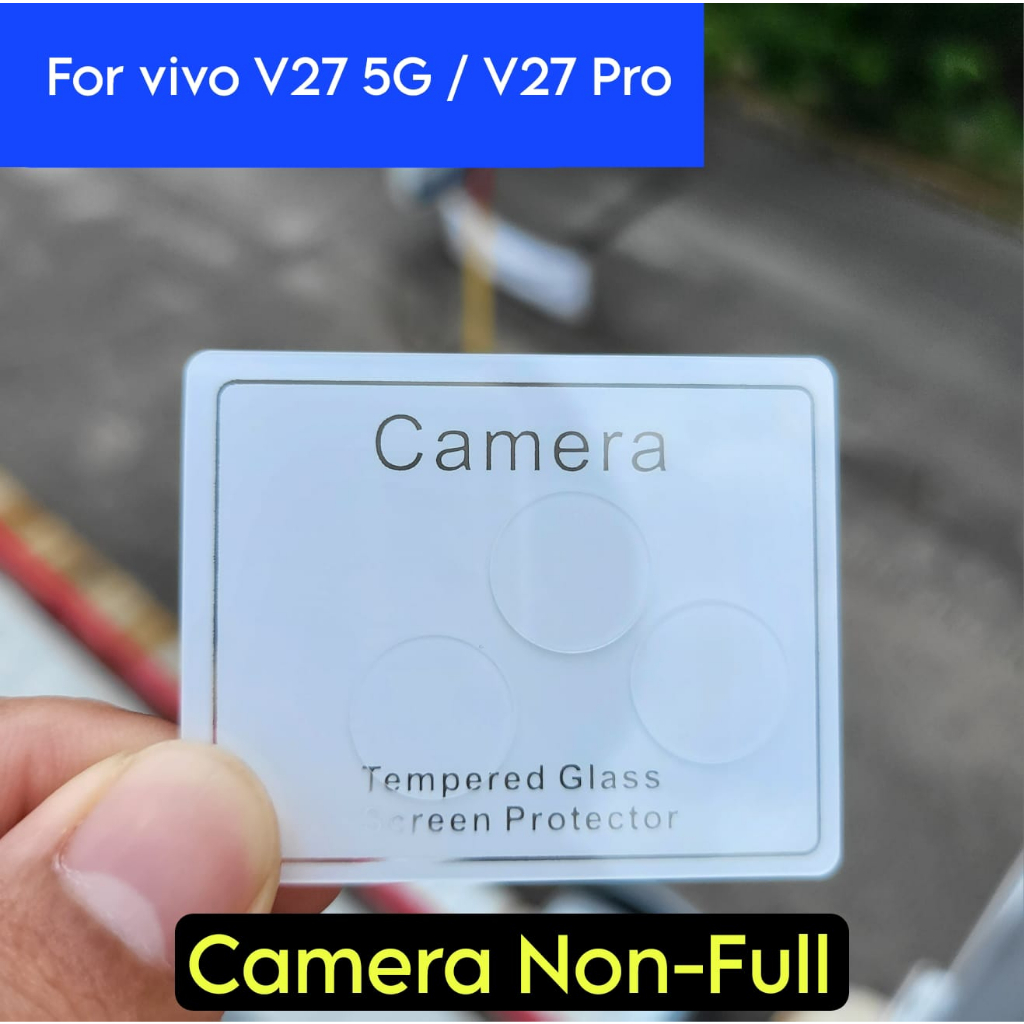 Tempered Glass Camera VIVO V27E / VIVO V27 5G / V27 PRO Anti Gores Camera Full Black Belakang Handphone Premium Quality - Fids Store