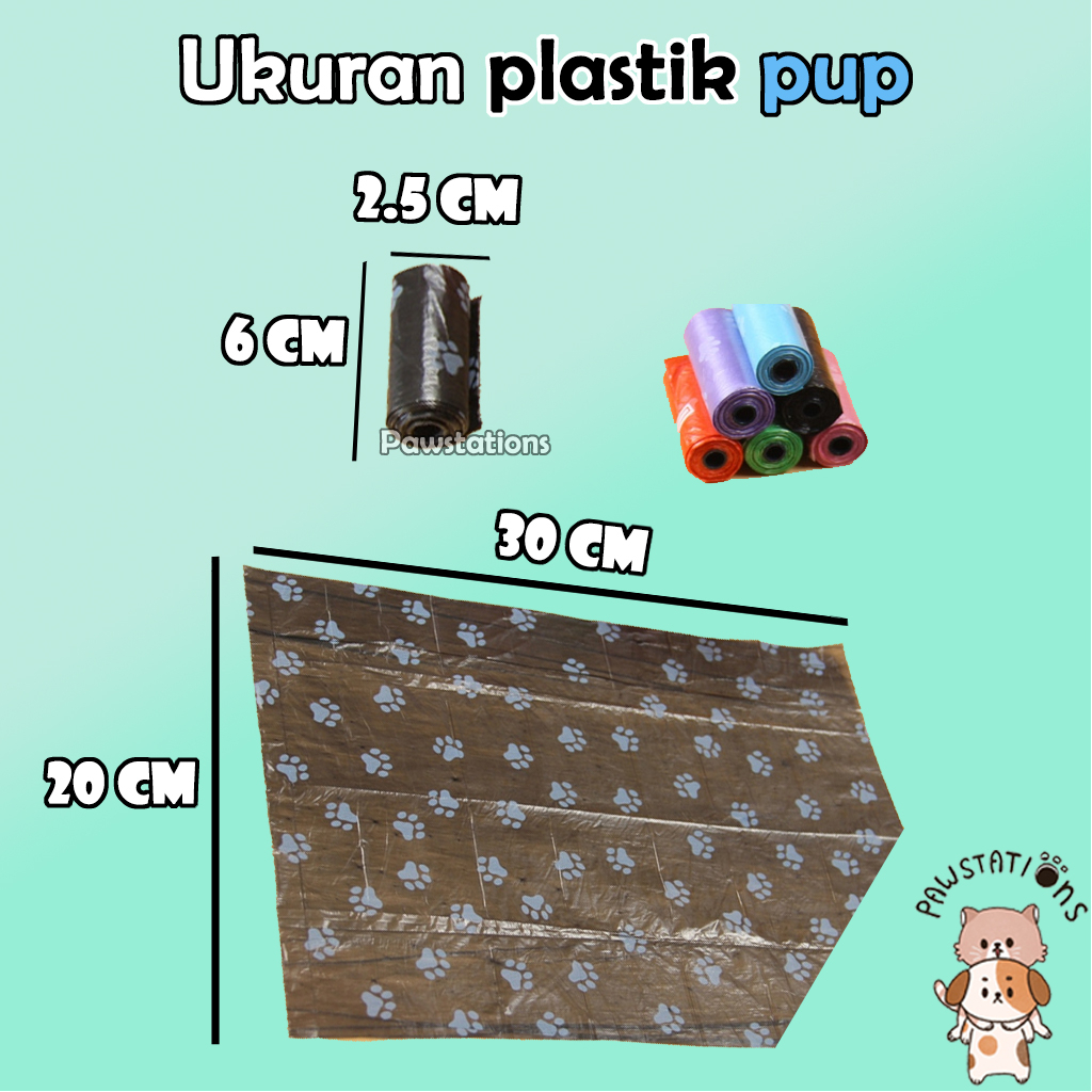 Beli 10 Gratis 1 Plastik Kotoran Kucing dan Anjing Plastik Kotoran Hewan Pet Poop Bag