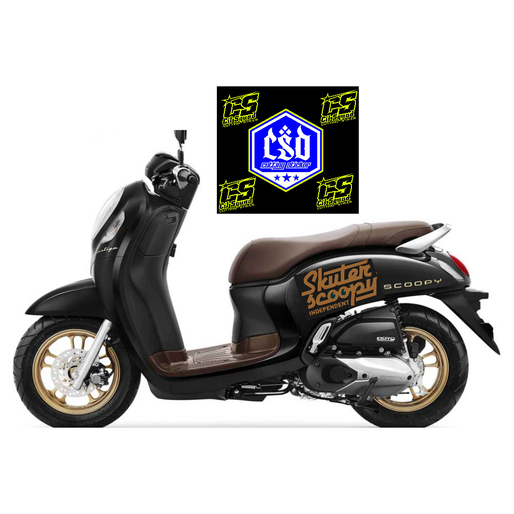 striping cutting scoopy stiker cutting motor scoopy