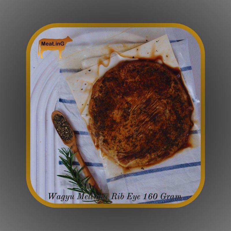 

Meat.inG Frozen Steak Wagyu Meltique Rib Eye 160 Gram