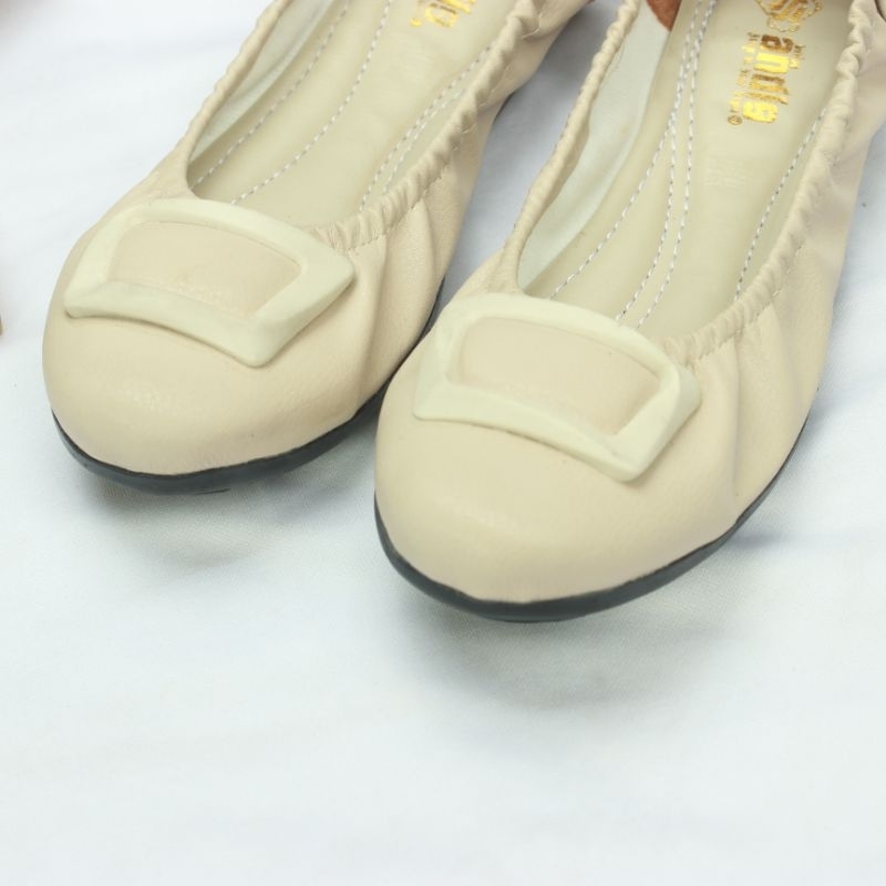 Sepatu Flatshoes Wanita Flat Shoes Sol Karet Roll AN09