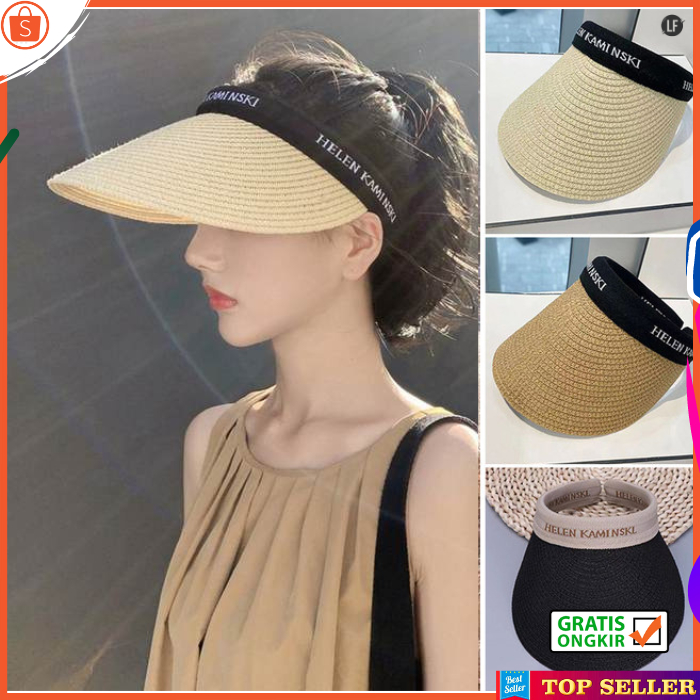 TOPI SENAM WANITA KOREA ZUMBA VISOR GOLF CAP OUTDOOR TOPI PANTAI CEWEK KEKINIAN IMPORT aad1