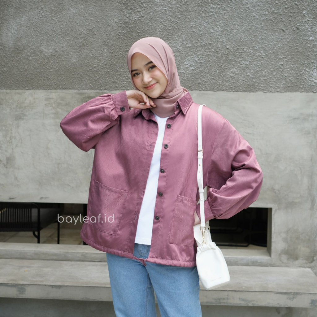 Bayleaf.id Denise Button Oversized Jacket / Jaket Casual Wanita