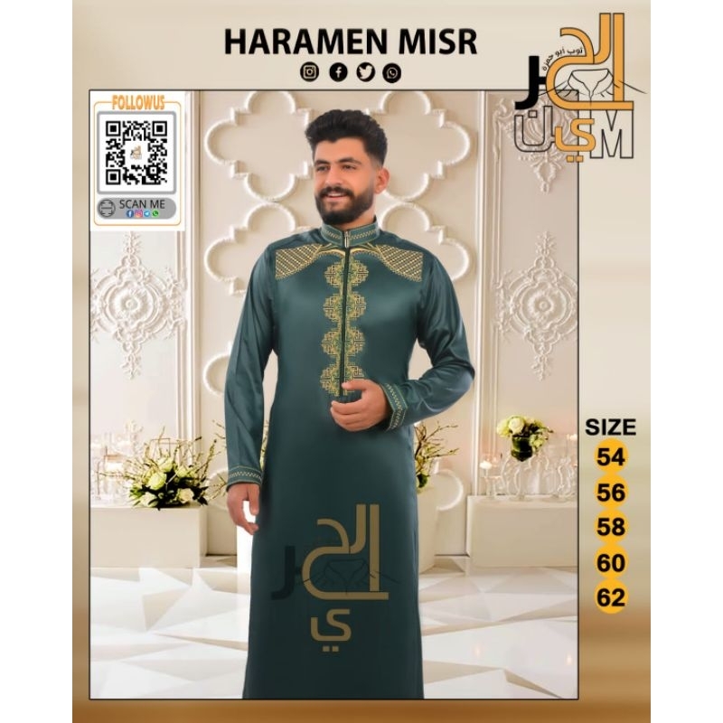 JUBAH ALA HARAMAIN DAFFAH AL HARAMAIN JUBAH GAMIS HAROMAIN GAMIS PRIA MESIR JUBAH PRIA IMPORT MESIR 