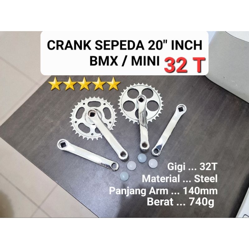 CRANK SEPEDA TREX 32T ROTEL GIR DEPAN 32 T GEAR SEPEDA MINI CRANK SEPEDA ANAK ROTEL SEPEDA ANAK MINI BMX