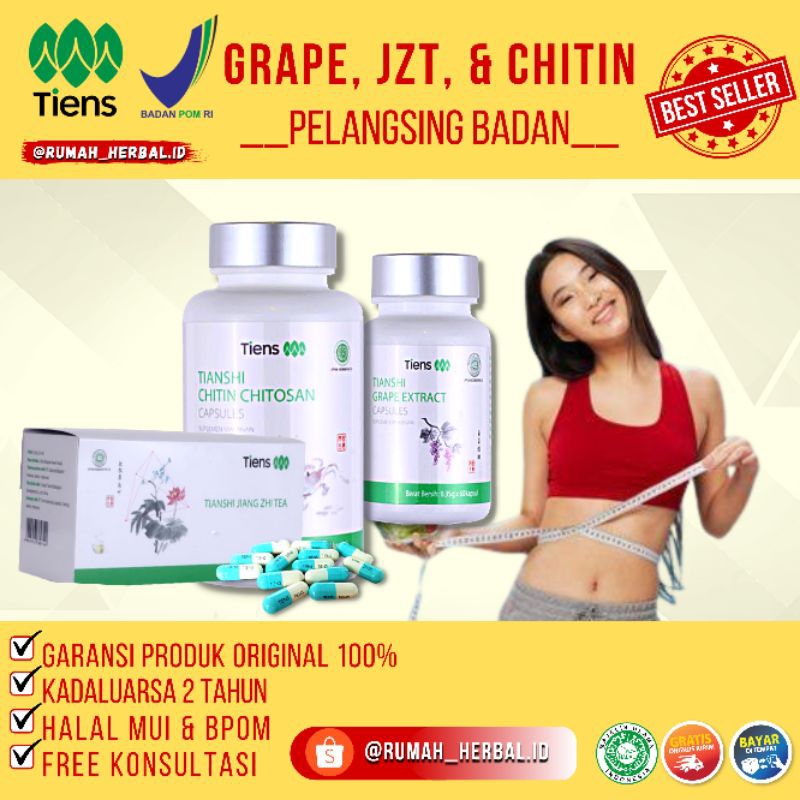 Grape Extract Slimming Teh Pelangsing Jiang Zhi Tea Tiens Chitin Chitosan Capsules Suplemen Detox Ex