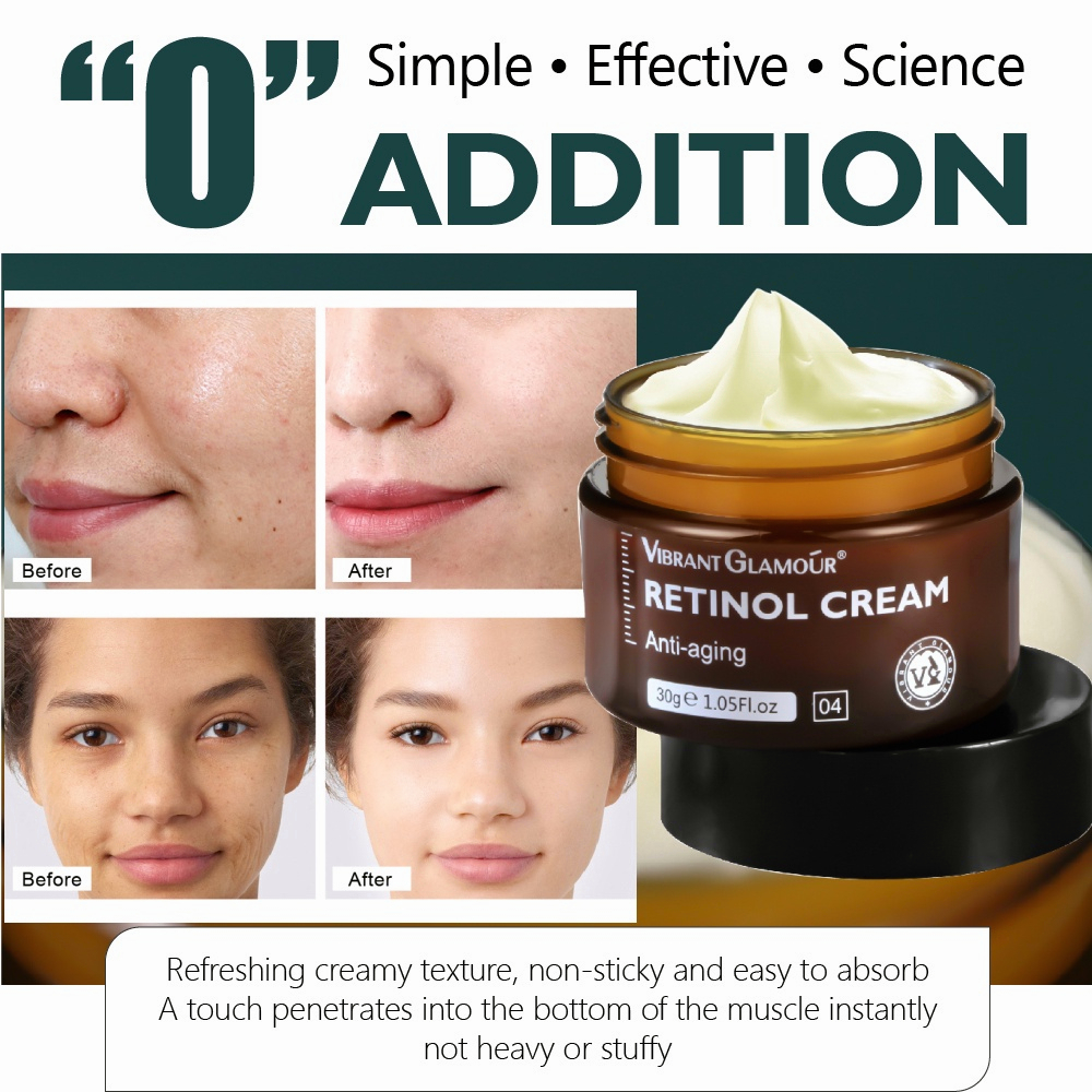 Retinol Cream Anti Aging Korea Original Untuk Wajah Anti Penuaan Retinol Pelembab Krim Keriput Untuk Wajah Jerawat Retinol Krim Perawatan Kulit -30Gr