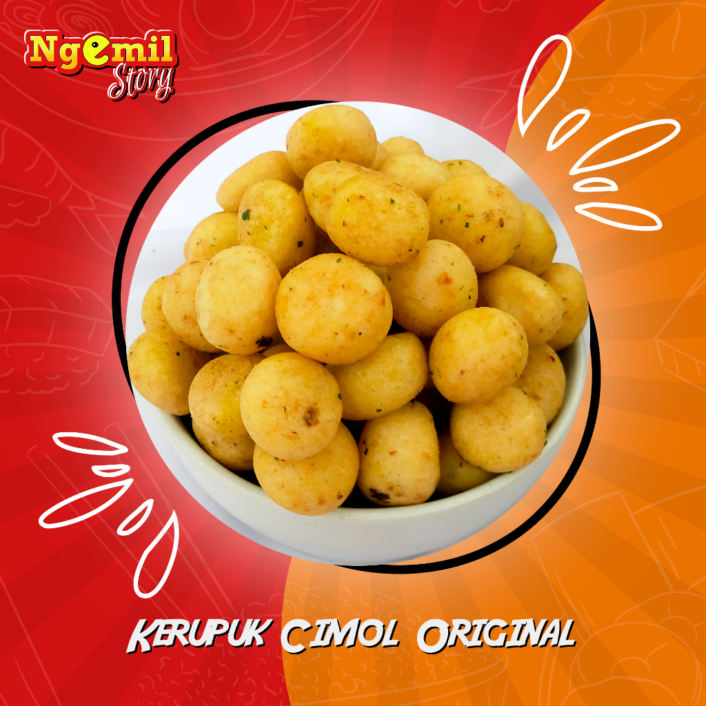 

Kerupuk Cimol Original Daun Jeruk 250gr - Snack Cemilan Murah - Ngemil Story