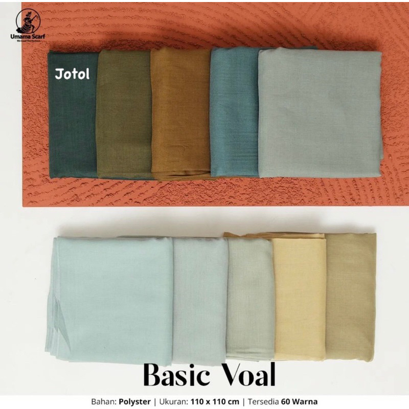 Umama - Basic Voal Kerudung Polos Segi Empat Umama Scarf Original