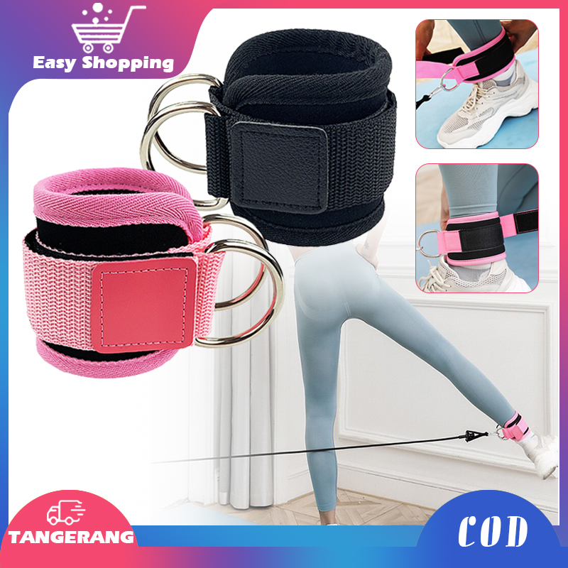 Ankle Strap Fitness Gym Adjustable Strap Pergelangan Kaki Dengan D-Ring Strap Fitness Ankle Untuk Fitness / Gym