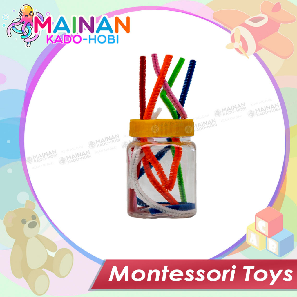 GROSIR MAINAN ANAK MONTESSORI KANCING PLASTIK WARNA WARNI