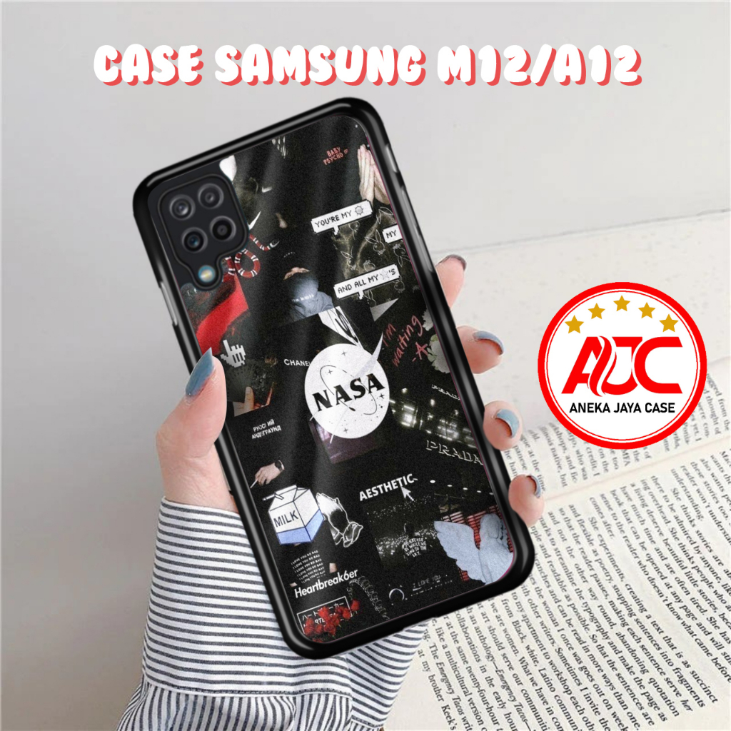 Case SAMSUNG M12 /A12 Casing SAMSUNG M12 /A12 Case NASA Casing Promo Terlaris Karakter 2023 CasingMu