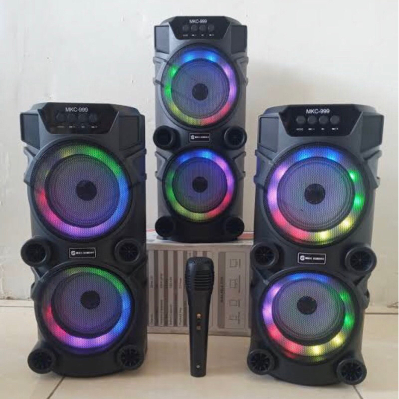 Speaker spiker wireless bluetooth 999 portable plus mic