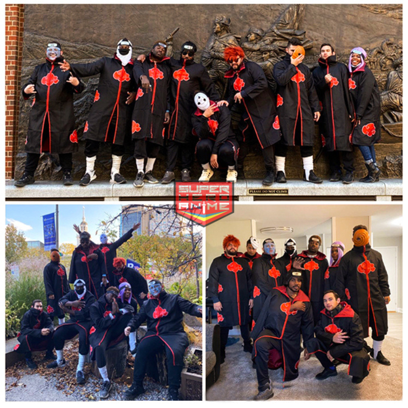 Kostum Akatsuki Naruto Itachi Uchiha Jubah Baju Anime Cosplay Impor