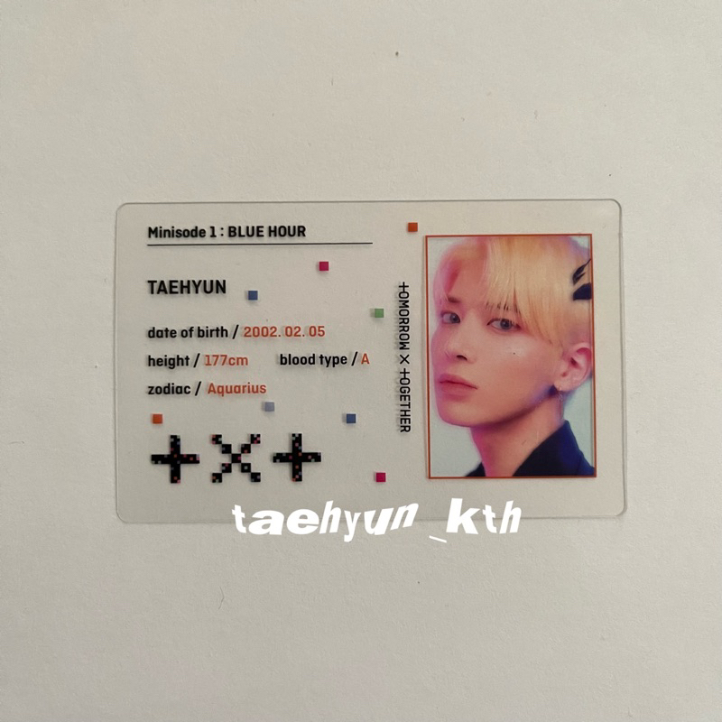 TXT TAEHYUN VR ALBUM PHOTOCARD MINISODE 1 : BLUE HOUR PC TOMORROW X TOGETHER