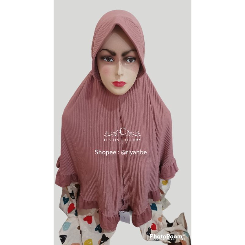 Hijab instant bergo plisket jersey premium