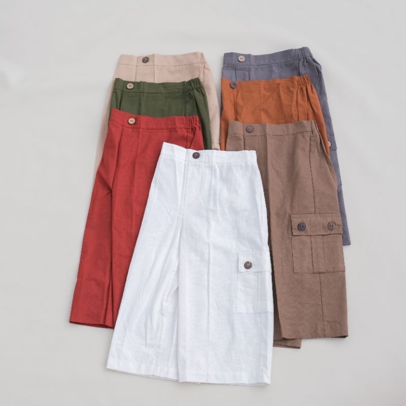 LONG CARGO PANTS - Promo 10.10 Celana  nyaman Anak Cewek Cowok katun Pants High Waist anak Laki Perempuan Lucu Murah 1-4 Tahun