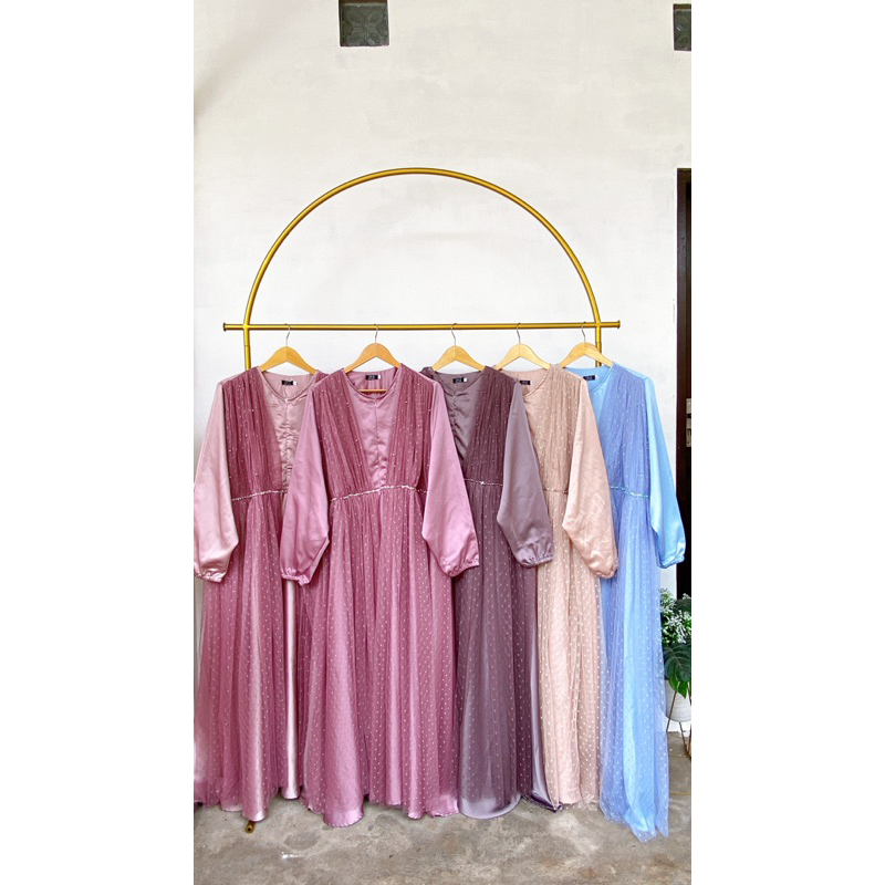 Indah Dress Jumbo-Gamis Lebaran Bigsize-by Omah Muslim