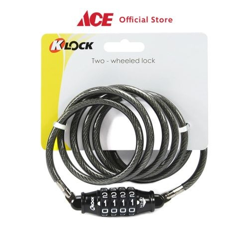 ACE K-Lock Gembok Kabel 4 Kode Kombinasi Krisbow Kunci Pengaman Sepeda