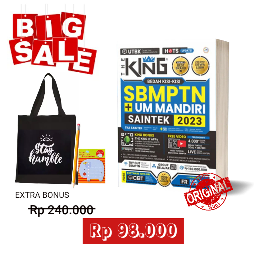 The King SBMPTN SAINTEK Buku SBMPT UTBK  SAINTEK