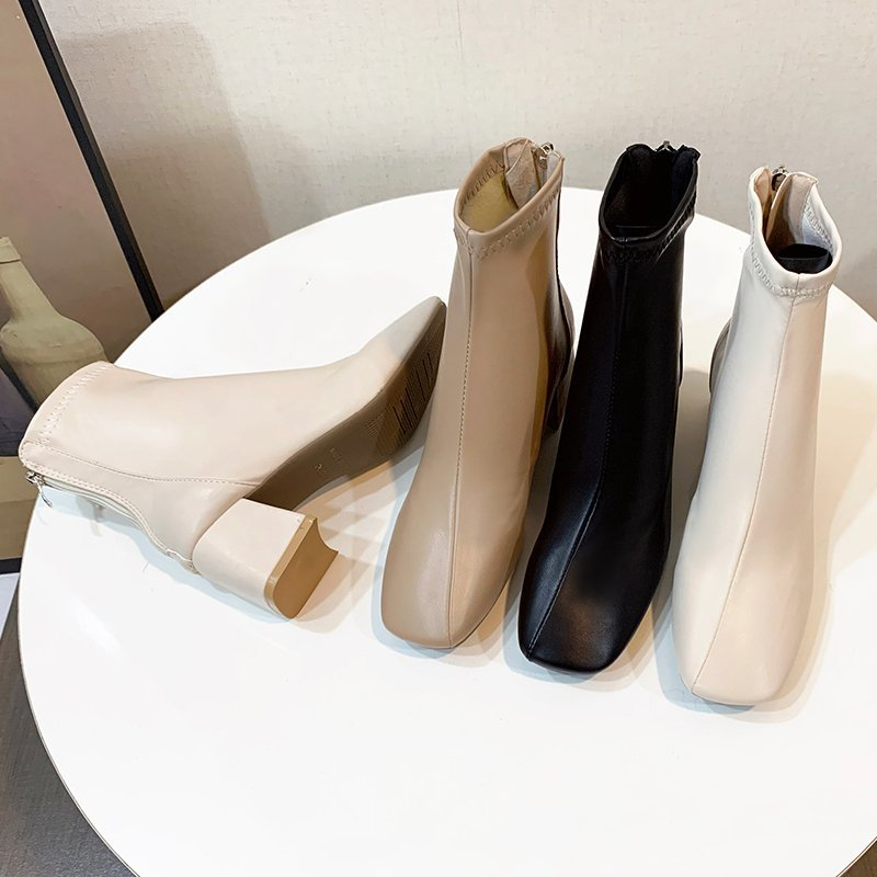 Korean Pointed Toe Ankle Boots Winter Fashion 5408 (36 - 40)