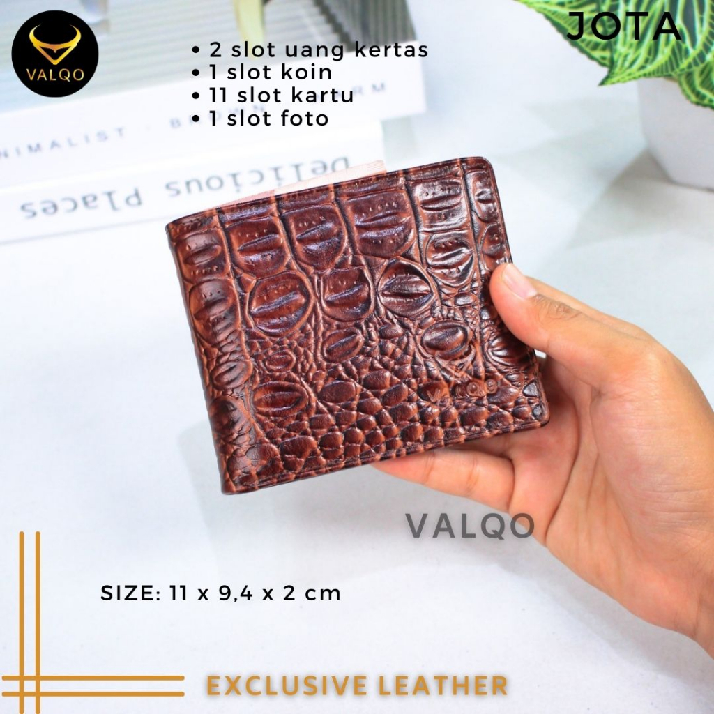 [VALQO] JOTA Dompet Kulit Sapi Motif BY Cowok Pria Laki Kartu bisa COD