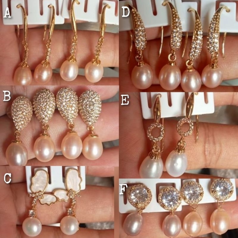 Anting mutiara asli lombok|Anting mutiara tawar|Anting mutiara asli bersertifikat|Anting mutiara ter