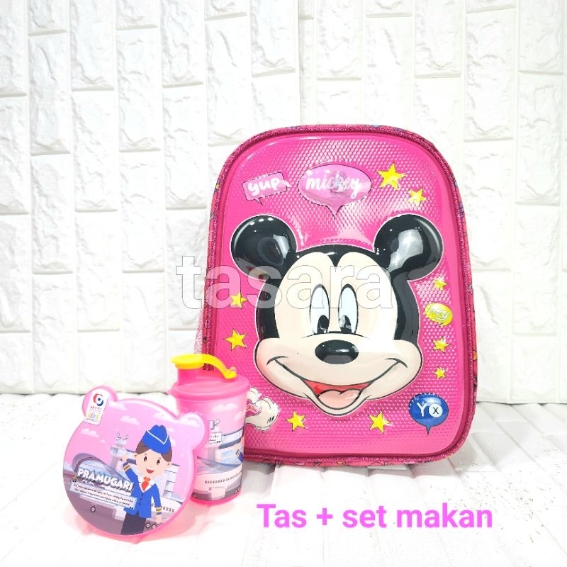 Tas Ransel Timbul 3D Led Ukuran SD TK gambar MIKI